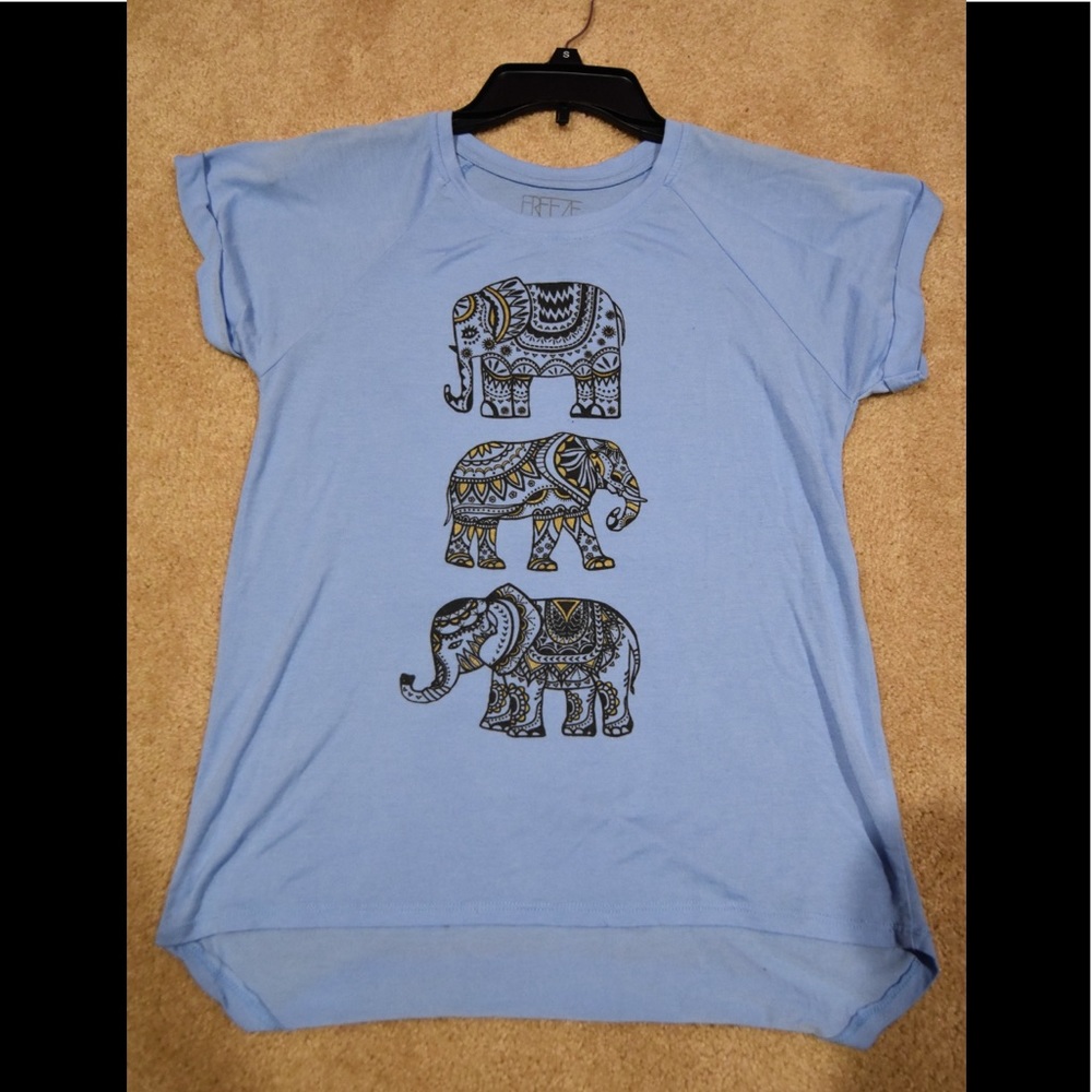 Light blue top
